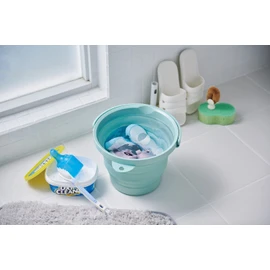 Isetou Soft Bucket 8-Shaped, Foldable, Soft Material, 2.2 gal (8 L), Mint Green