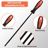 Tenbrachian 4 Pcs Chainsaw Files, Chainsaw Sharpener File, Professional Round