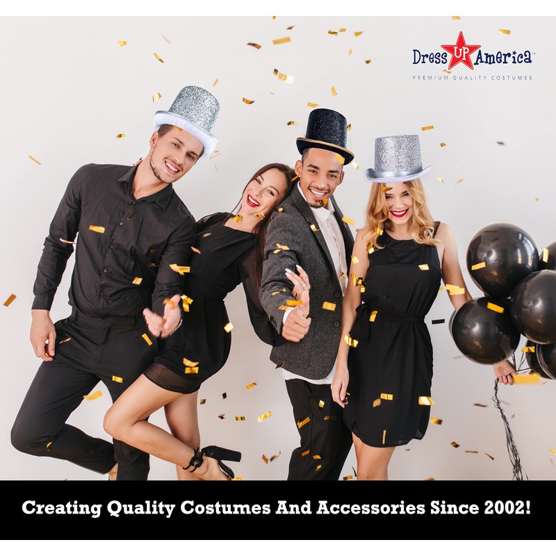 Dress Up America Top Hats for Adults - Shiny Tuxedo