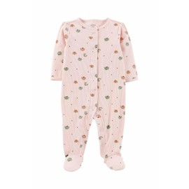 Carter's Girls' 1-Piece 100% Snug Fit Footie Sleeper PJs (as1, age, 6_months, Happy Apple)