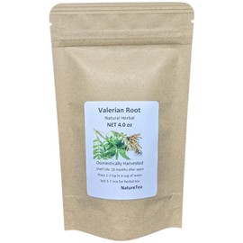 Valerian Root - Valeriana officinalis Dried Loose Root Cut by Nature Tea (4 oz)