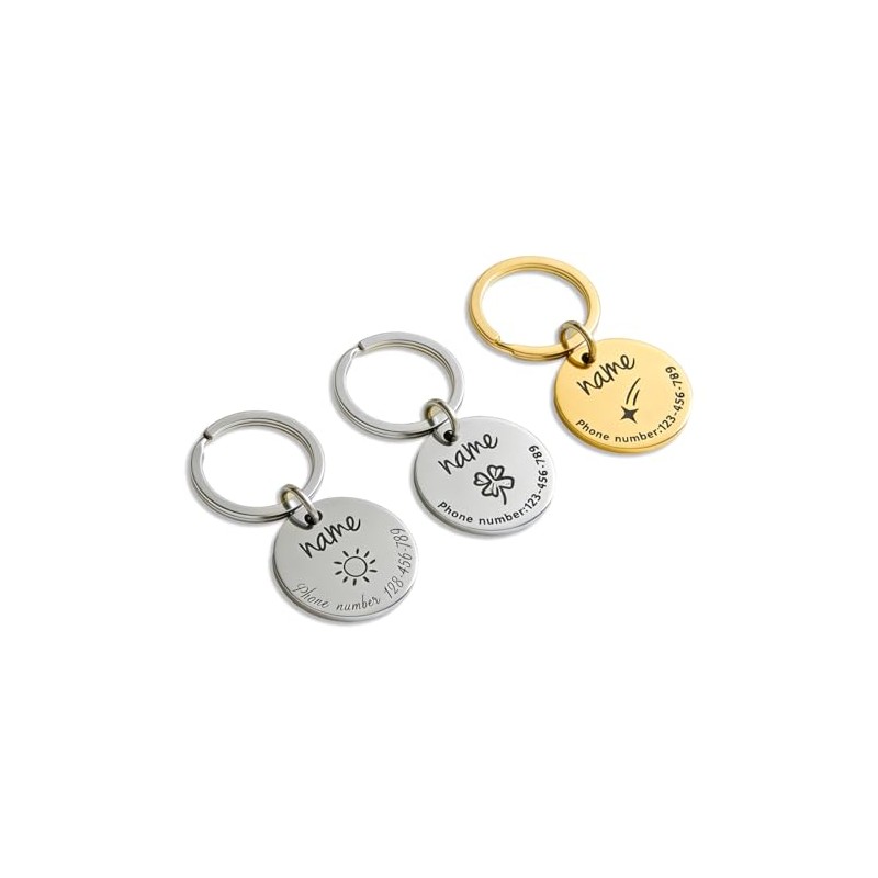 Placa de Identificación Personalizada para Perros y Gatos – –