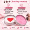 Luslife Makeup Brush Cleaner Soap, with Silicone Pad, 3.53oz(100g), 2-in-1
