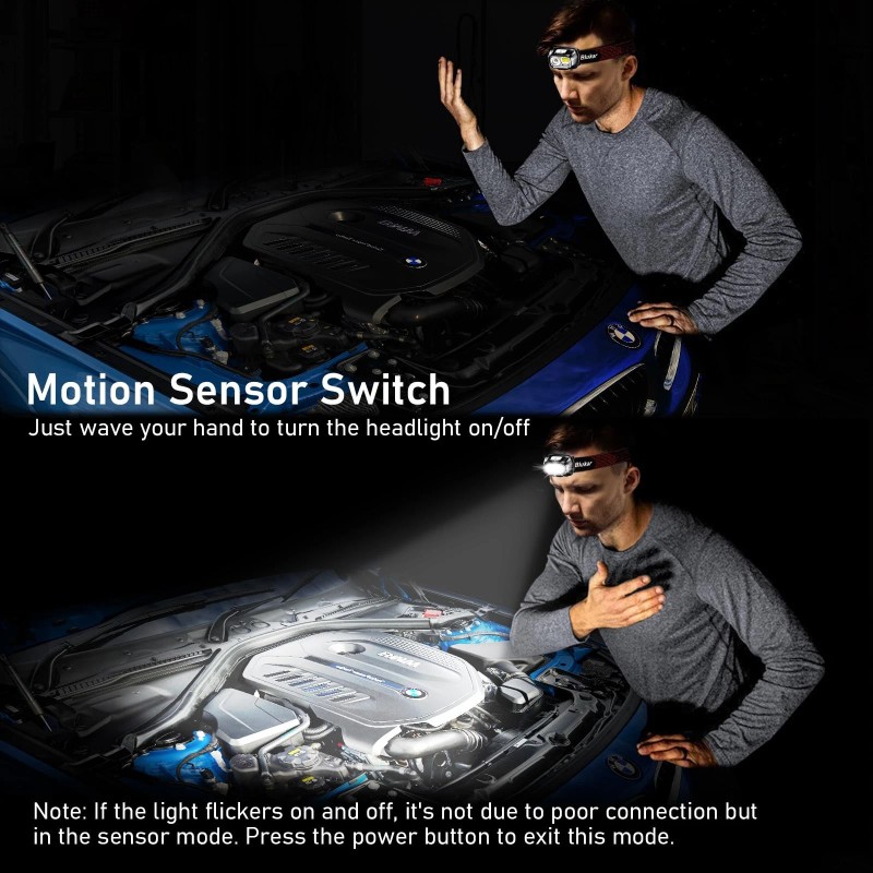 Blukar LED Headlamp Rechargeable,2