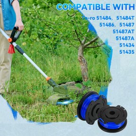 Aepiraza 88524 Trimmer Replacement Spool Compatible with Toro 12 in. 20/24V String Trimmer 51484 51486 51487 88506 Single Line String Trimmer Spool, 16Ft 065 line (10 Pack)