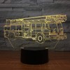 Creative 3D Fire Truck Night Light 16 Colors Changing USB