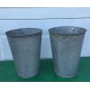 2 Nice OLD GALVANIZED Sap Buckets TAPERED Maple Syrup Bucket W@W!