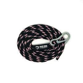 Mad Dog Products Fresh Water Launch Line with Clip 3/8" x 15' Solid Braid Black/Pink Jet Ski Dock Line Boat Accessory for Waverunner, Seadoo, Kayak, PWC