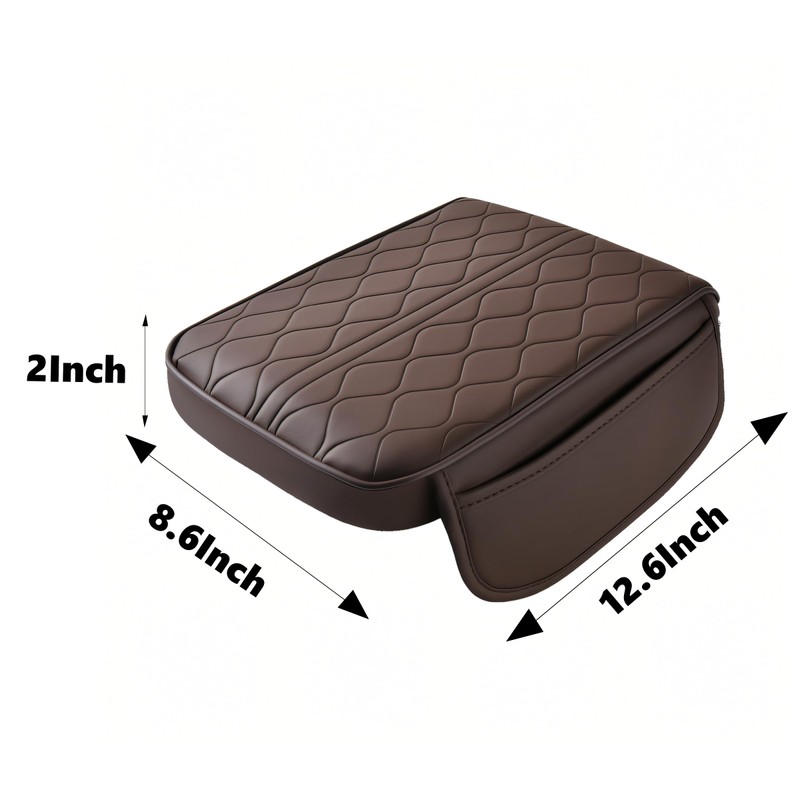 Upgraded Car Center Console Cover, 2 Side Storage Pockets bags,