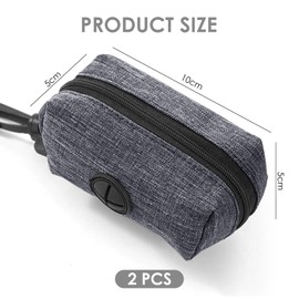 2 Pieces Of Pet Litter Bags, Garbage Bags, Pet Outing Bags, Pet Training Bags, Outing Bags, Portable Hook Bags (Blue, Gray)