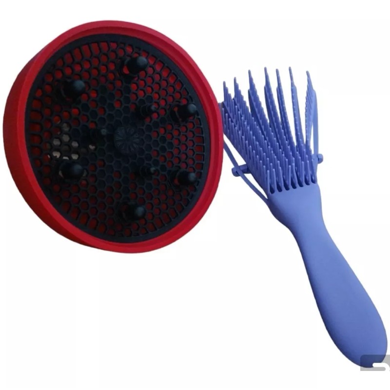 NinaLocalito Cepillo Detangler Y Difusor. Curly