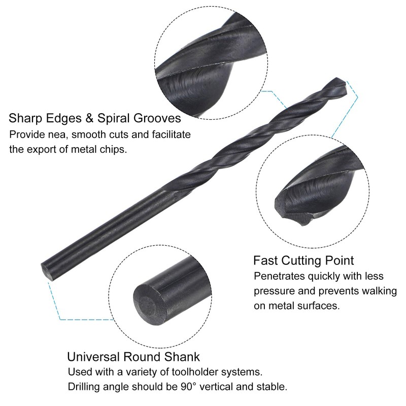 sourcing map Metric Tap and Drill Bit Set, M6 x