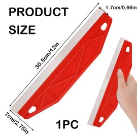 Paint Trim Guard Paint Wallpaper Scraper, 12 inch Multi-Purpose Stainless Steel Paint Shield Straight Edge Painters Tool for Cutting in, Paint Guide Measurement, Precision Smearing Repairing (Red)