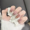24 Piece Set Nail Tips, Nude Color, Gorgeous Glitter, Coming