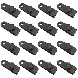 Takelablaze Tent Clips, Camping Fixation, Tarp Clips, Plastic, Strong Clamp Holder, Easy Installation, Outdoor, Pack of 16