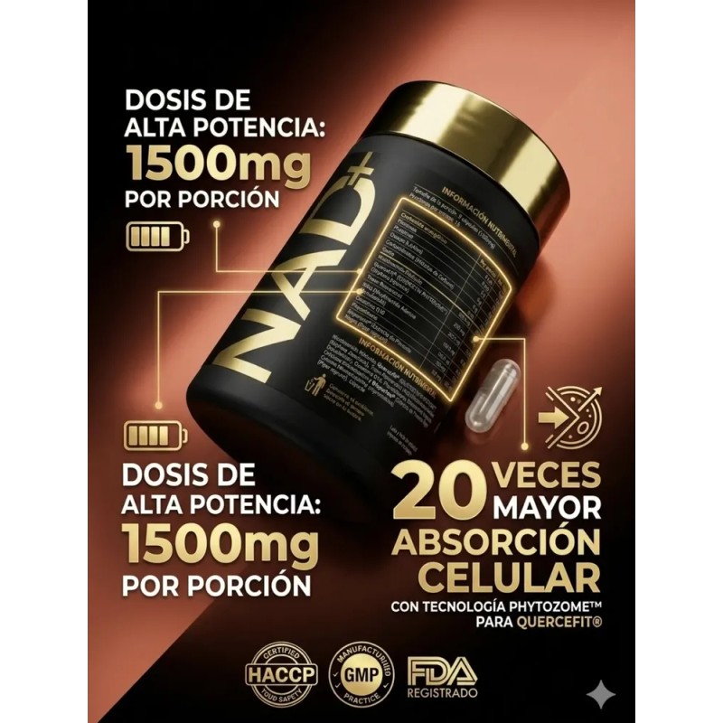 Nad+ Plus Real & Nr 1500mg - Resveratrol + Coq10