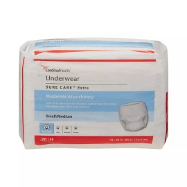 Covidien Sure Care Extra Protective Incontinence Underwear, Moderate S/M/L/XL  - XL - 48-66" - 14 Count