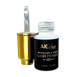 AK Lash Primer | Retention & Speed Pre-Treatment 10ml - Boosts Adhesion, Improves Bond Retention, Ideal for Natural Lashes and Eyelash Extensions, Semi-Permanent Eyelash Extension Supplies