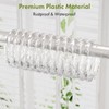 Amazer Plastic Shower Curtain Rings, 24 Pcs Shower Curtain Hooks,