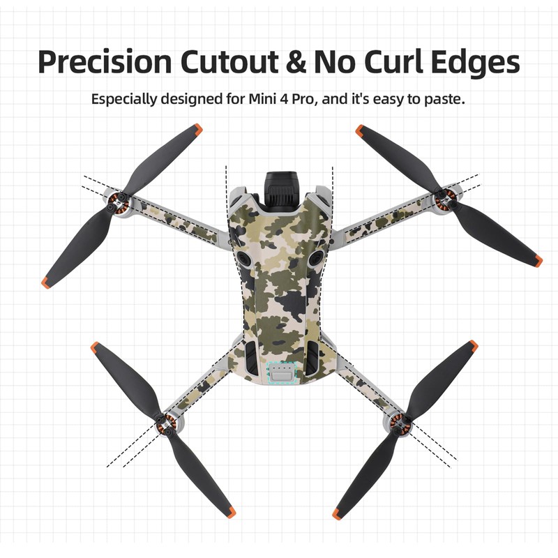 CAPART Removable Sticker Skin for DJI Mini 4 Pro and