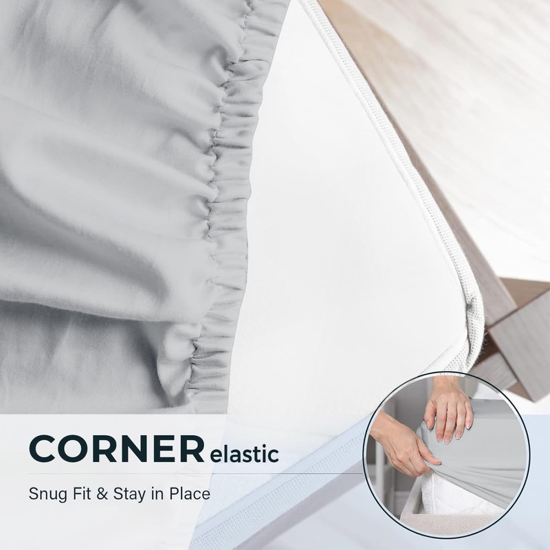 Aspire Homeware King Size Fitted Sheets - 25 cm Deep