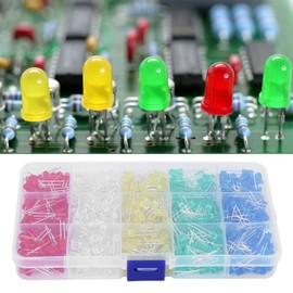 Diodo LED de 500 Piezas, Caja Independiente de 5 Colores, Juego de Luces LED de 5 Mm, Azul, Verde, Amarillo, Blanco, Rojo