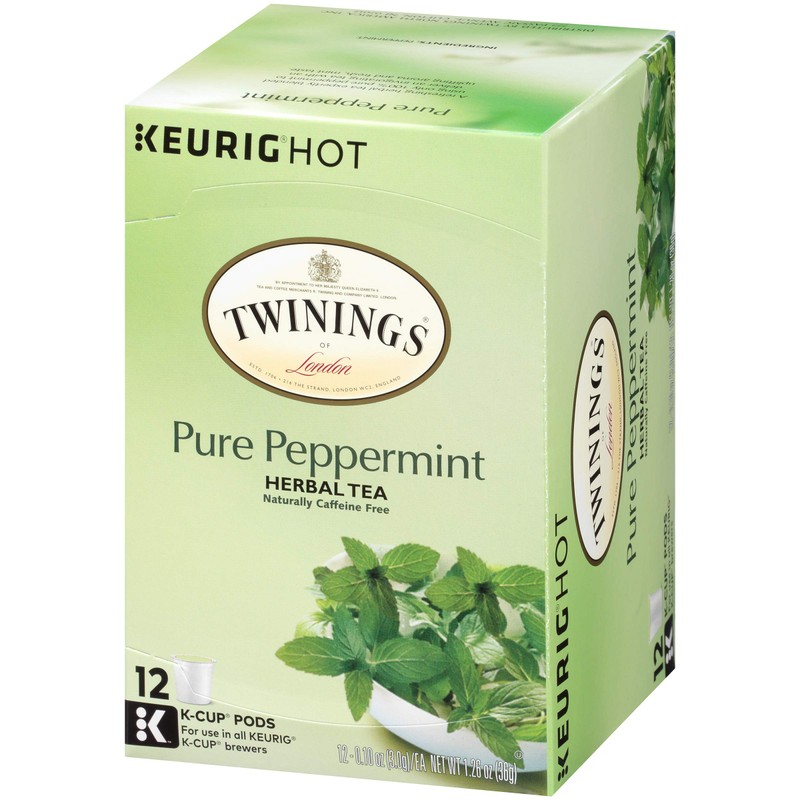 Twinings of London Pure Peppermint Tea K-Cups for Keurig, 12