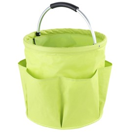 Maximex Garden Caddy XL Green - Foldable Garden Basket with Padded Comfort Handle, Polyester, 35 x 35 x 35 cm, Green