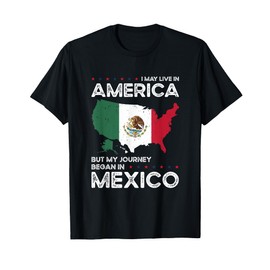 Mexican American Patriot USA Grown Mexico US Flag T-Shirt