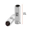 Truper D-1414-L, Dado de 6 puntas, largo, cuadro 1/4" de