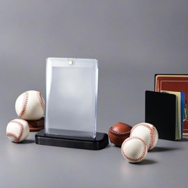 5 Pack of One-Touch Magnetic Card Bottom Base Trading Card Stand Protector Card Sleeves Protector Case Base for Trading Card Holder Case Standard Cards, Sports Cards and Display (100-130pt Holder)