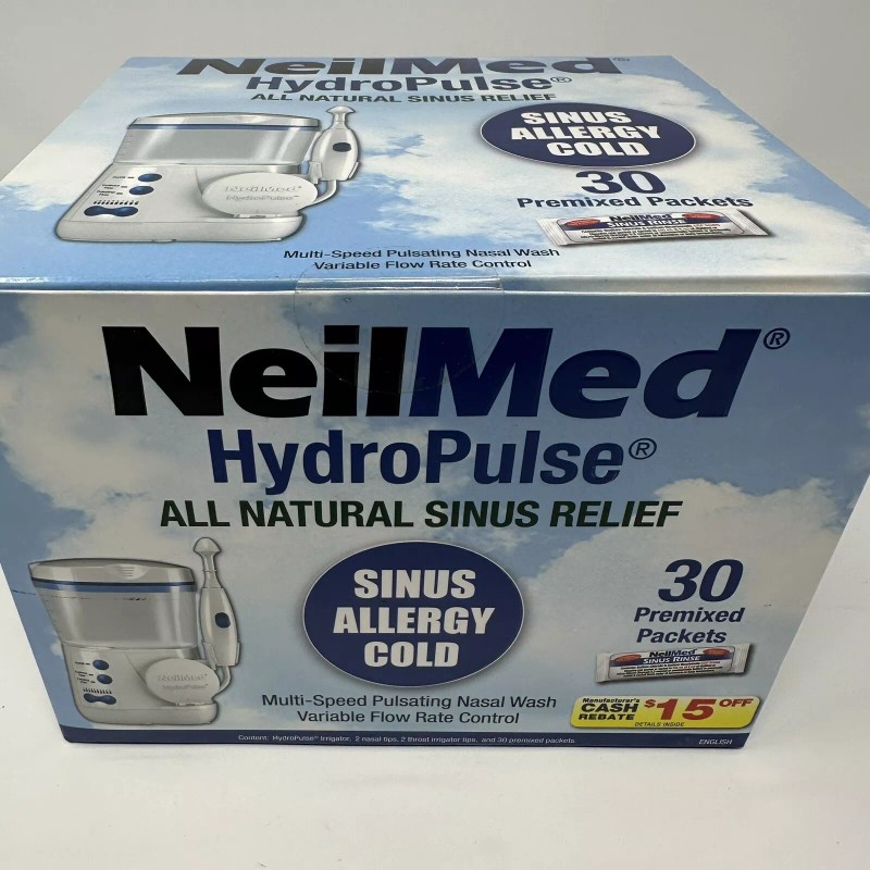 NeilMed HydroPulse All Natural Sinus Relief with 30 Pre-Mixed Packets