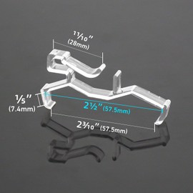 2.5 Inch Clear Valance Clips (4-Pack) - Invisible Heavy-Duty Brackets for Blinds - Works with Wood & Metal Treatments - No Tools Needed