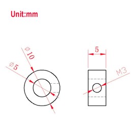 Zeberoxyz 10pcs/Pack Silver 5mm Shaft Locking Collar T5 Thread Locking Ring Stainless Steel Material Insulation for 3D Printer Accessories (5mm Silver)