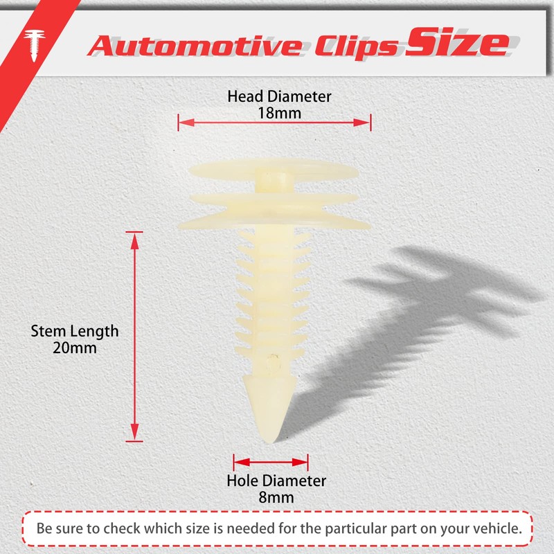 OTUAYAUTO 94-99 S10 50PCS Front Door Trim Panel Retainer Clips,