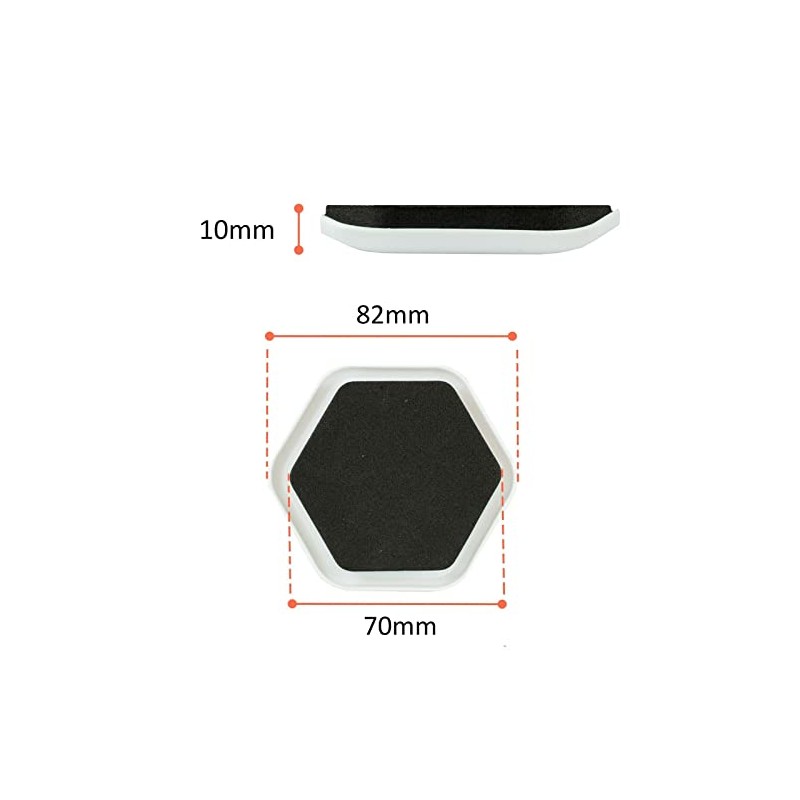 4x LARGE 82mm FURNITURE SLIDERS Gliders Movers Pads Protectors Carpet
