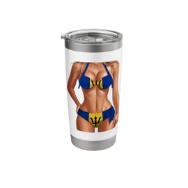 Barbadian Flag Heritage Bikini Outfit for Women Barbados Stainless Steel Insulated Tumbler