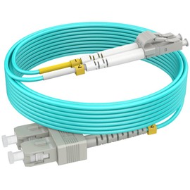 61m(200ft) OM4 SC LC Fiber Patch Cables MMF Multimode, Options 0.2m~500m, Fiber Jumper Duplex, 50/125μm 40G/100G LSZH, 𝙍𝙖𝙢𝙗𝙤𝘾𝙖𝙗𝙡𝙚𝙨