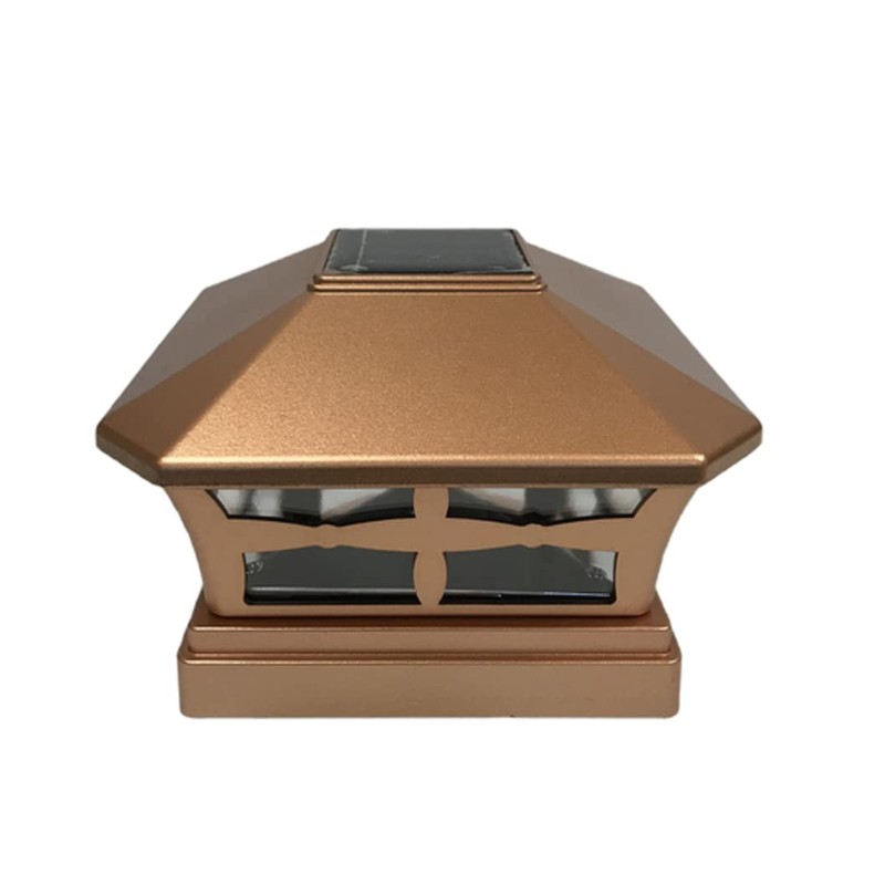 JAYXC HOME 4-Pack Solar Unique Charm Outdoor Post Cap LED