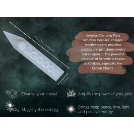 Selenite Charging Plate for Crystals - Chakra Stick Pointed
