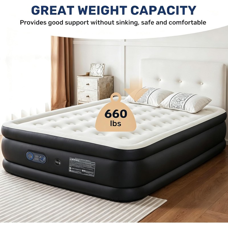 Simple Deluxe Queen Size Air Mattress with Built-in Electric Pump