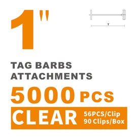 1 inch Standard Tagging Gun Fasteners - Standard tachit Price tag barbs for Standard Price Tag Gun Pack of 5000-56pcs/Clip (1 inch)