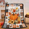 Fall Throw Blanket Soft Cozy Warm Plush Fluffy Fuzzy Fleece