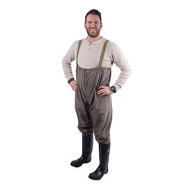 Stansport Stocking Foot Chest Wader, Large, Tan