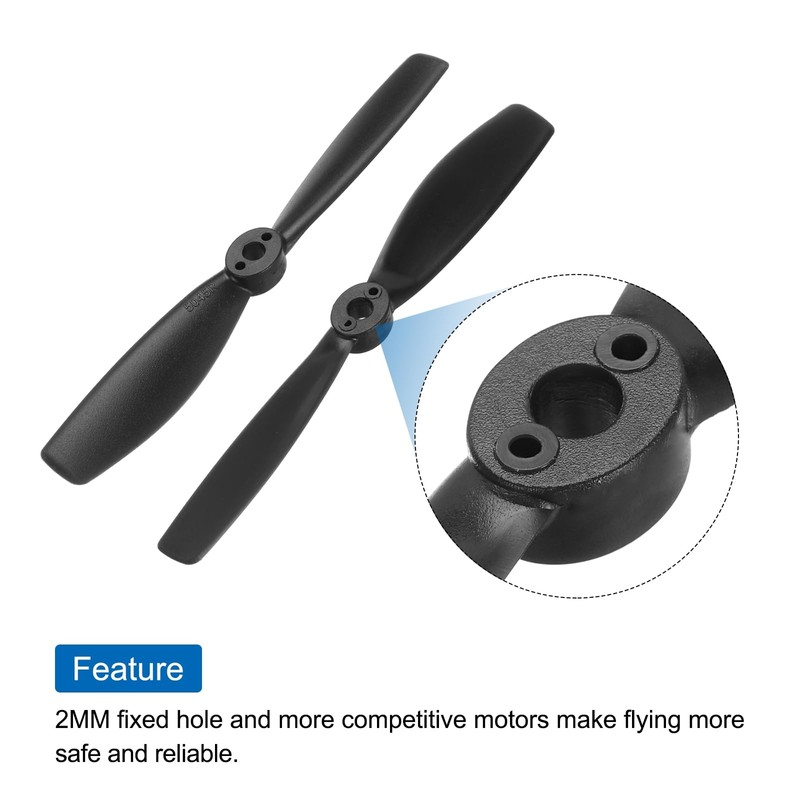 sourcing map 6Pcs RC Propellers 5x4.5 Inch CW CCW 2-Vane