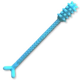 Denture Dart V3 Hard Plastic Denture Brush - Denture Gel Adhesive Remover - Remove Denture Gel Adhesive & Glue from Mouth & Gums, Oral Hygiene Product, Scraper w/Textured Grip and Rigid Bristles