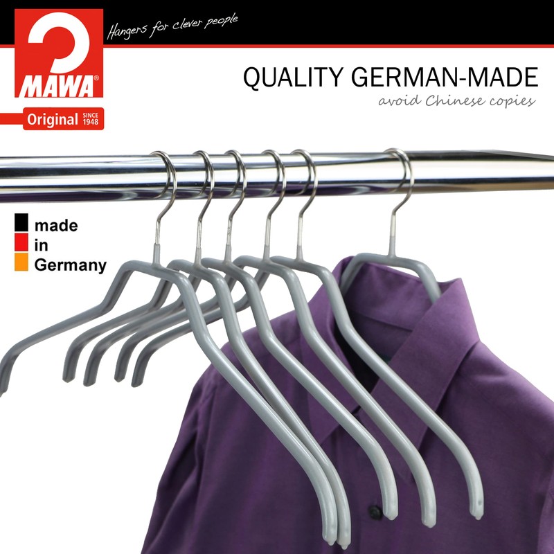 Mawa Extra Wide Clothes Hanger Reston Lloyd Silhouette Light Thin