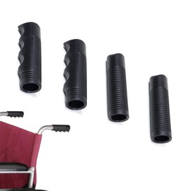 DeaHea 4 Pack Rollator Walker Handle Grip Replacement 7/8” Anti-Slip Semi-Soft Rubber Hand Grips Cover Pads for Folding Wheelchair Transport Chair Walking Cart Rolling Walkers Transport Wheelchairs