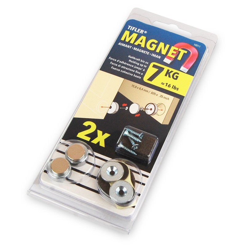 2 x Magnetic Flush Countersink Door Catch