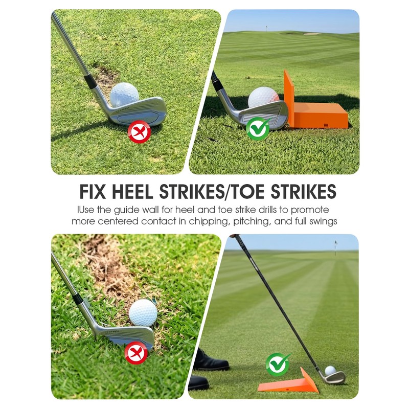 Impact Position Golf Swing Trainer, Golf Impact Training Wedge with